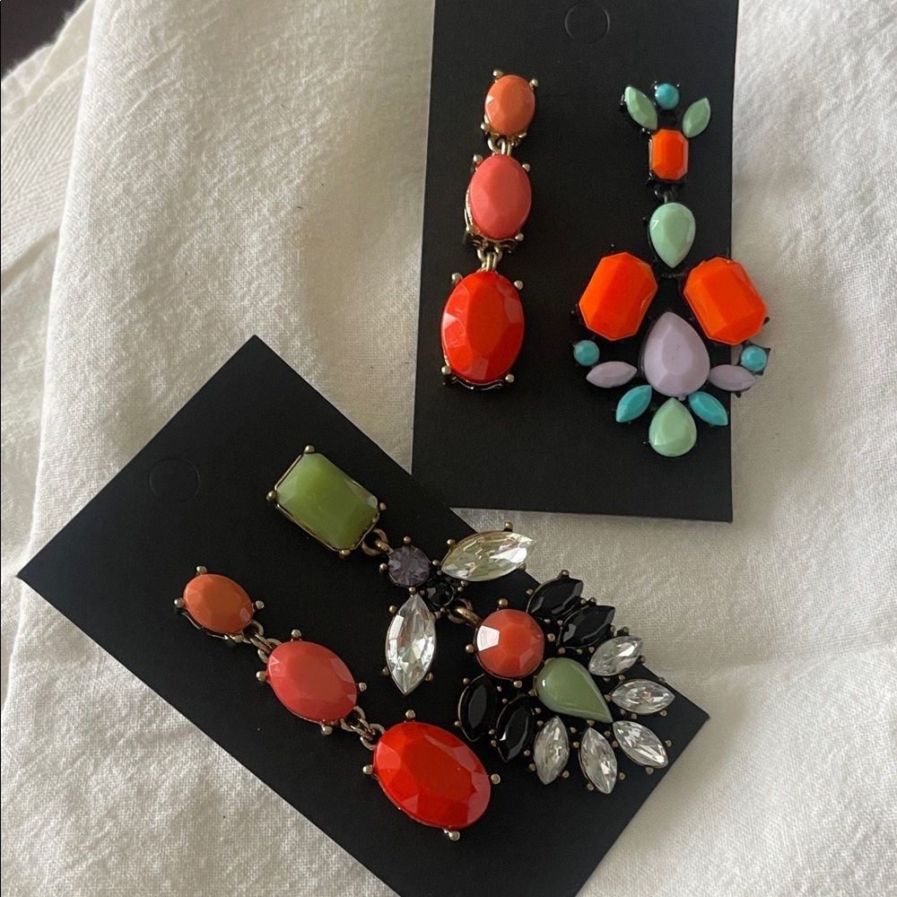Colorful Statement Earring Sets you get BOTH pairs.